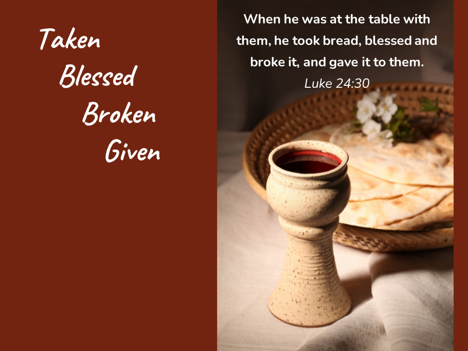Sermon: Taken Blessed Broken and Given